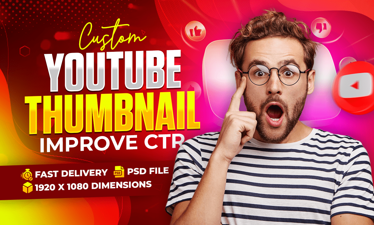 Custome Youtube Thumbnail Design